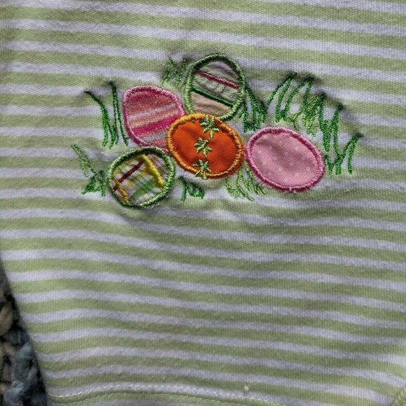 Toffee Apple Easter Front/Back Embroidered Romper 12m - Picture 4 of 5